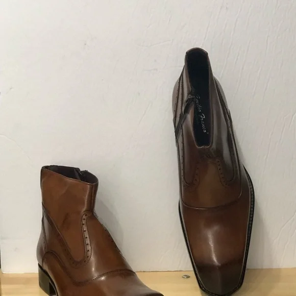 Emilio Franco ankle boot side zipper cognac - Picture 2 of 4